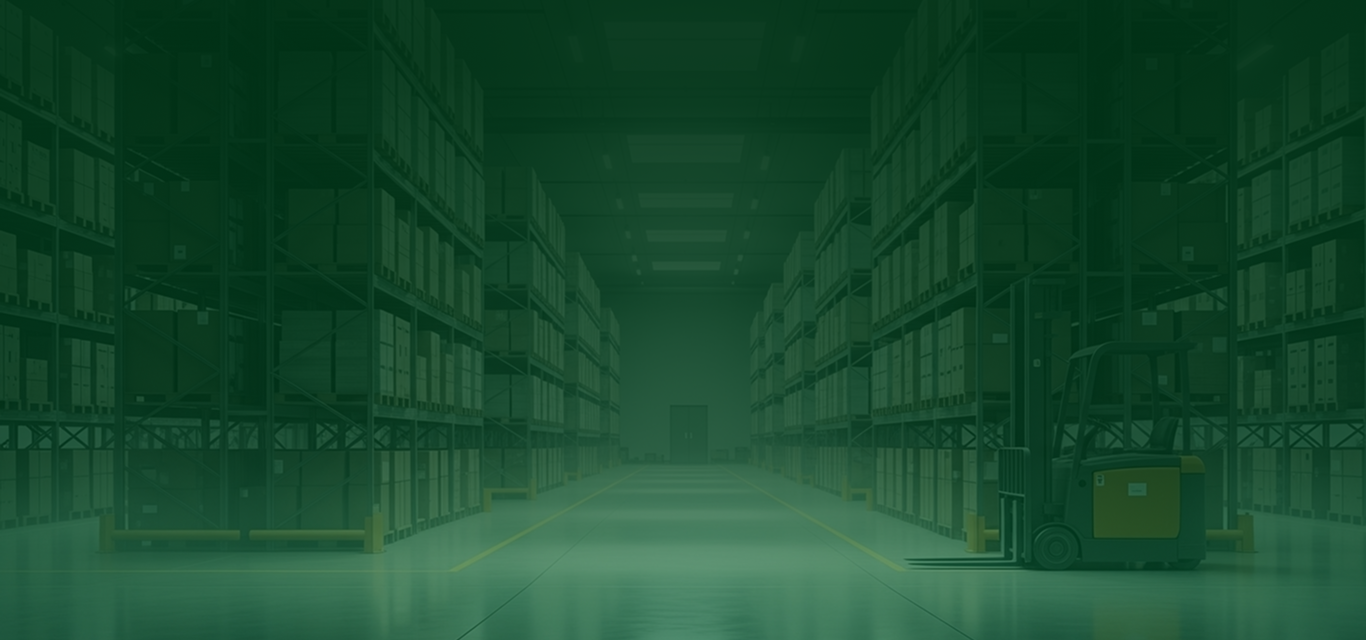 Estoque de galpão logístico